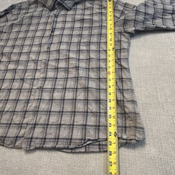 Peter Millar Flannel Shirt Men XL Gray Plaid Casual Lightweight Soft Breathable - Picture 3 of 10